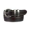 Thomas Cook Forreston Belt (TCP1948BEL) Chocolate coiled on a white background.