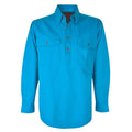 Thomas Cook Heavy Drill 1/2 Button L/S Shirt (TCP1120163) Aqua