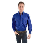 Thomas Cook Heavy Drill 1/2 Button L/S Shirt (TCP1120163) Cobalt