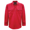 Thomas Cook Heavy Drill 1/2 Button L/S Shirt (TCP1120163) Tomato