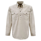 Thomas Cook Light Drill 1/2 Button L/S Shirt (TCP1126005) Bone