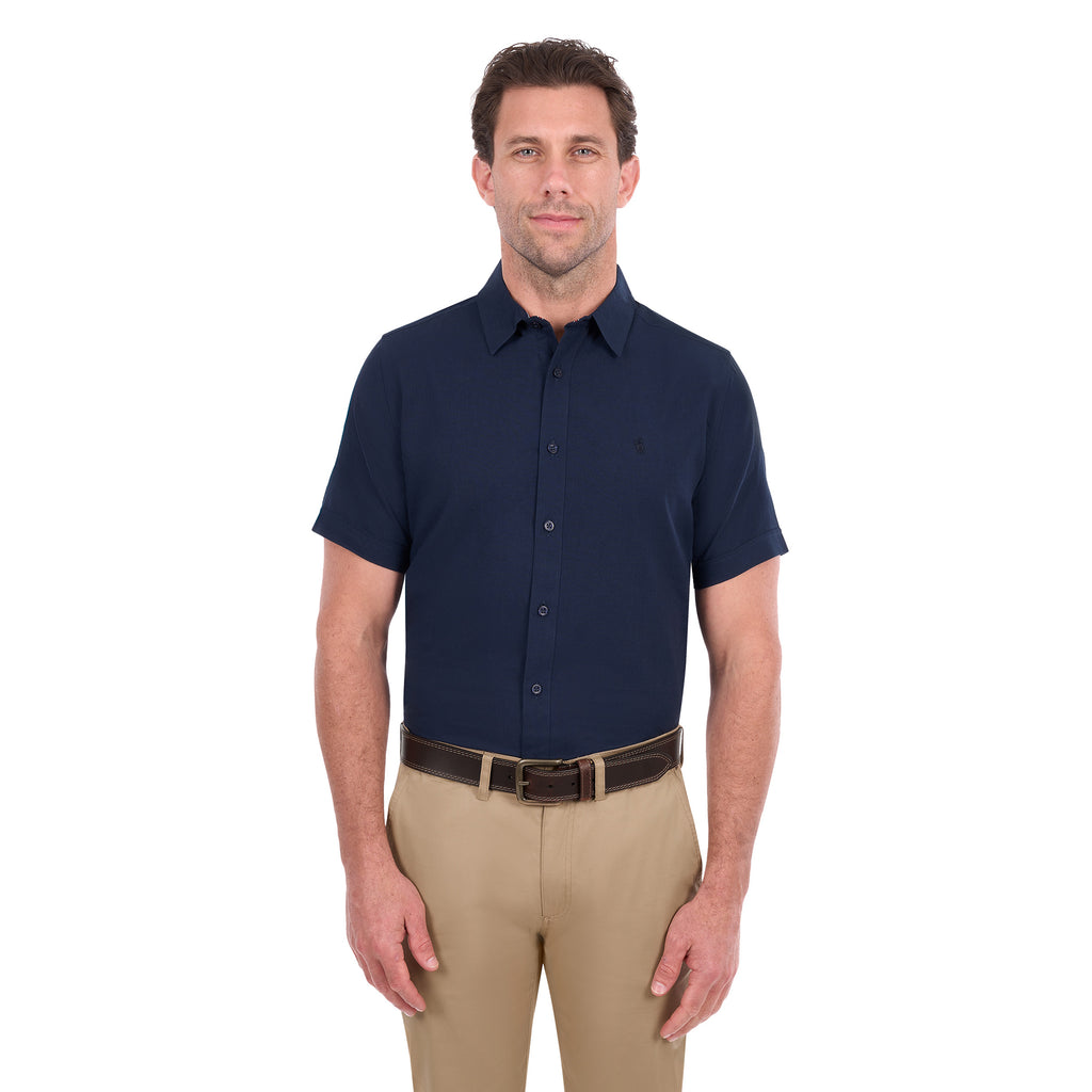 Thomas Cook Mens TC Linen SS Shirt Navy