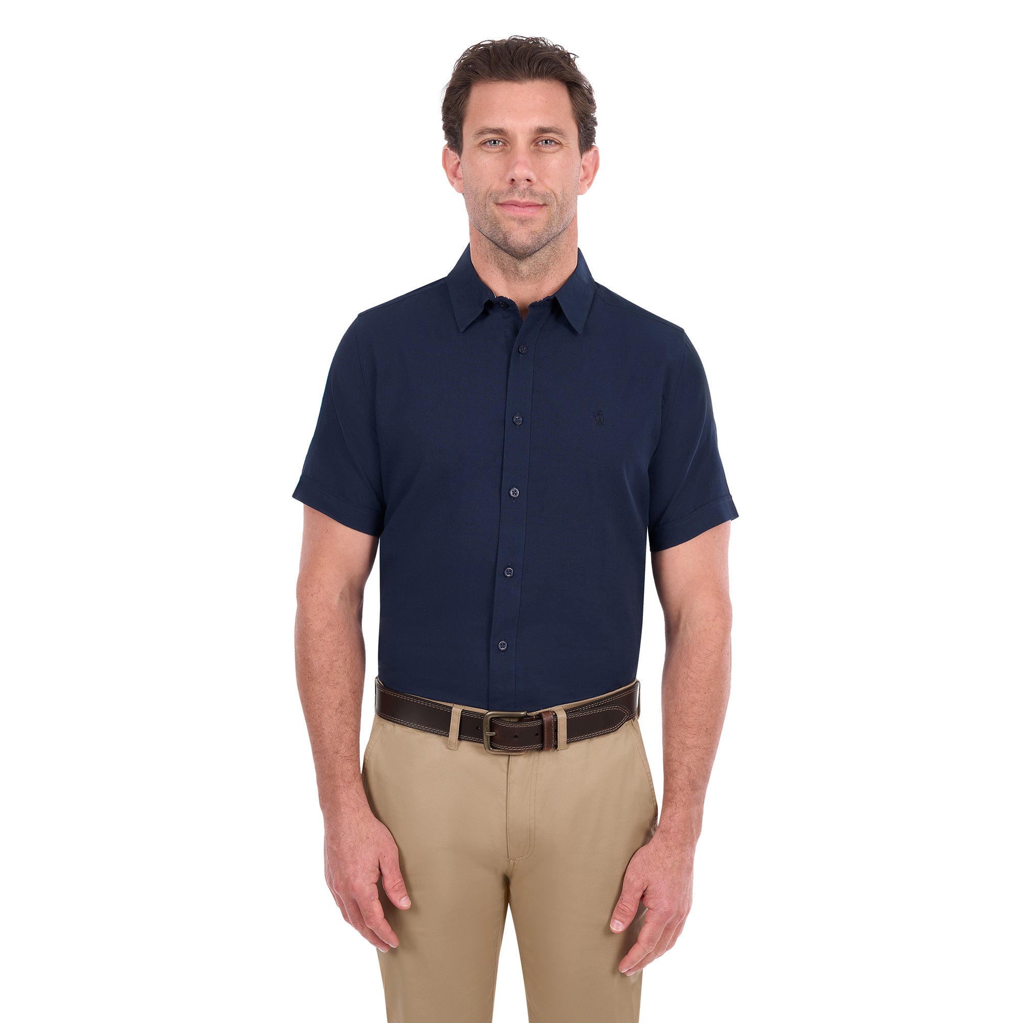 Thomas Cook Mens TC Linen SS Shirt Navy