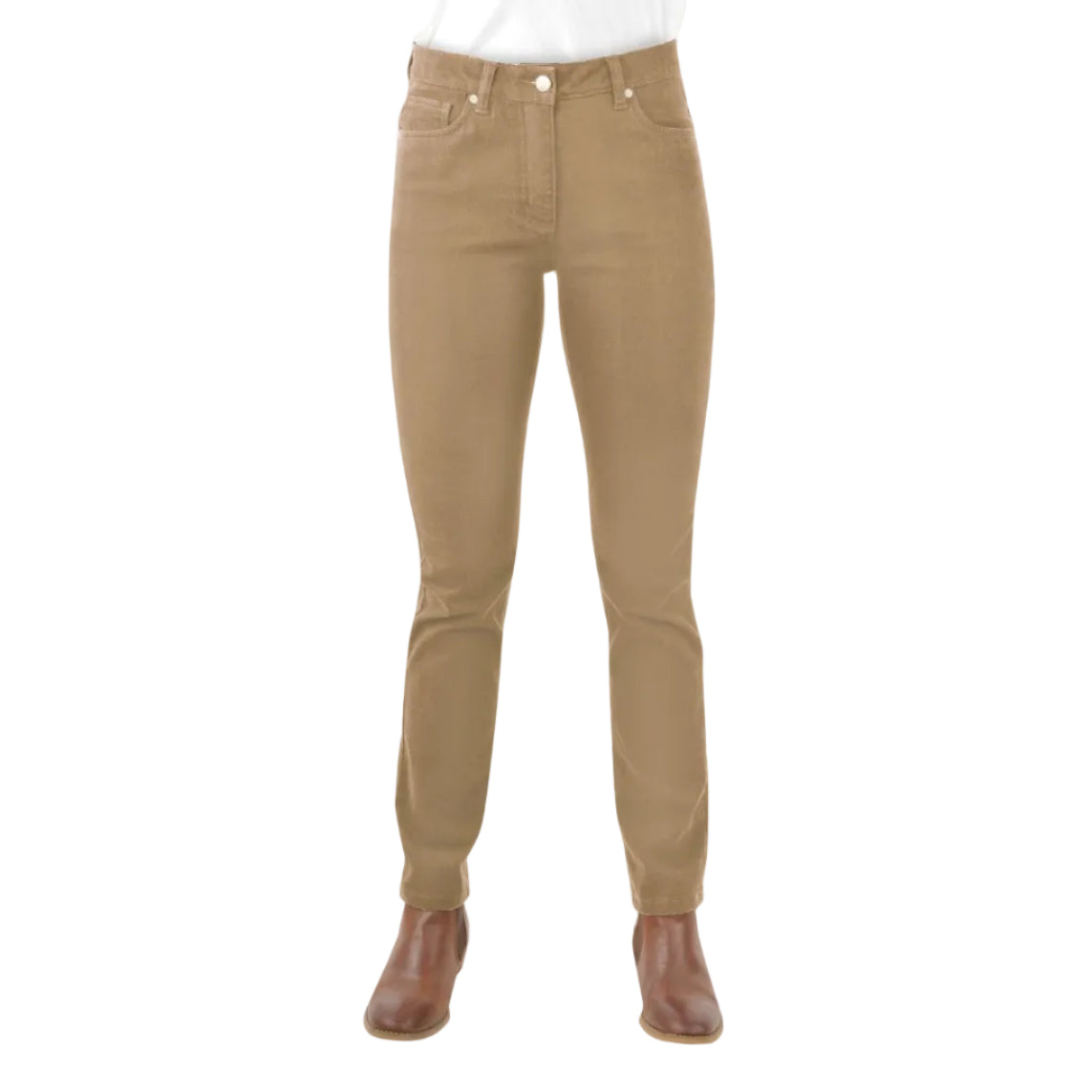 Thomas Cook Womens Coloured Wool Denim Wonder Jeans - 32 Leg (TCP2215171) Sand [SD]