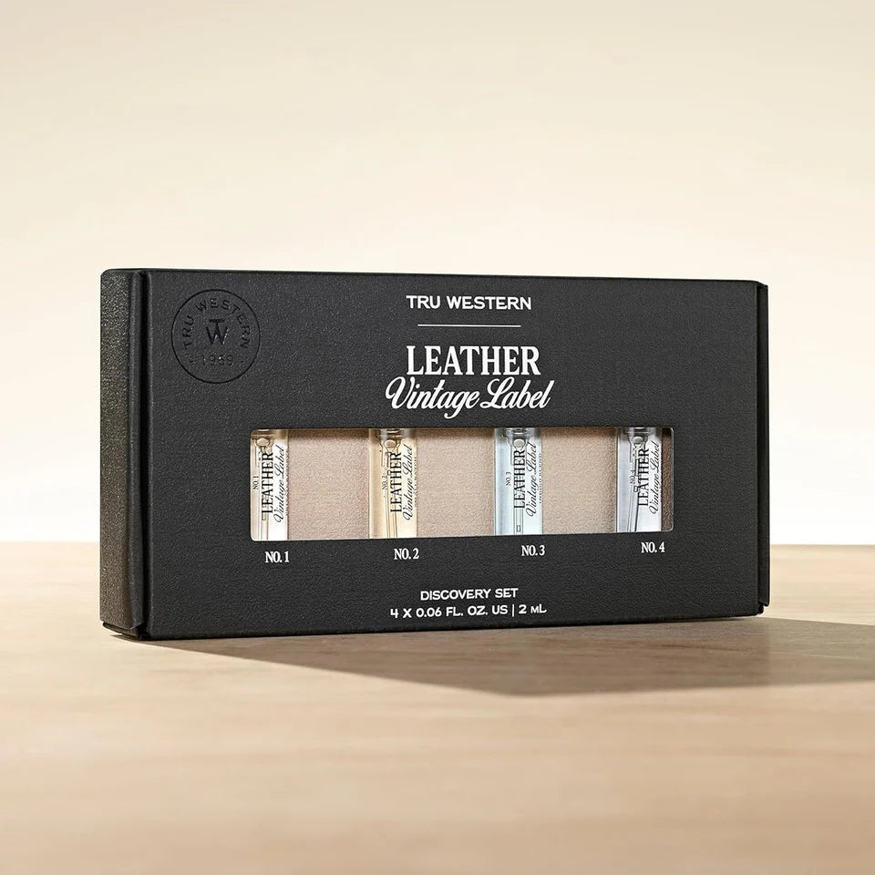 Tru Western Mens Leather Vintage Label Cologne Collection - #1, #2, #3, #4 (98311)
