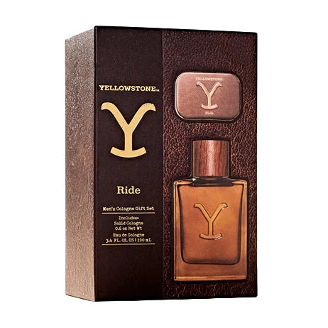 Tru Western Yellowstone Ride Gift Set For Him - Ride Cologne & Solid Cologne (98317)
