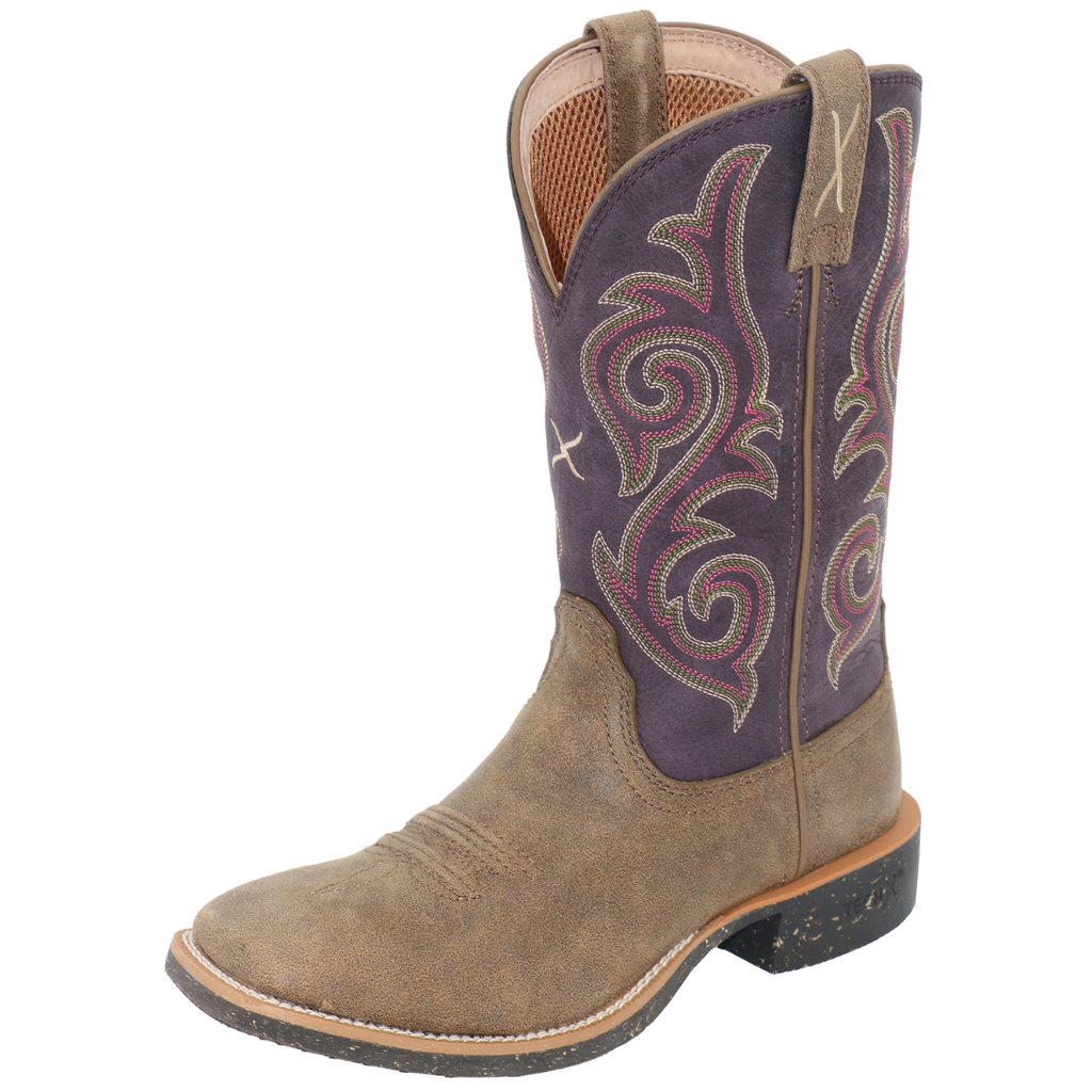 Twisted X Womens 11 Tech X2 Western Boots (TCWXTR020) Bomber/Dark Purple