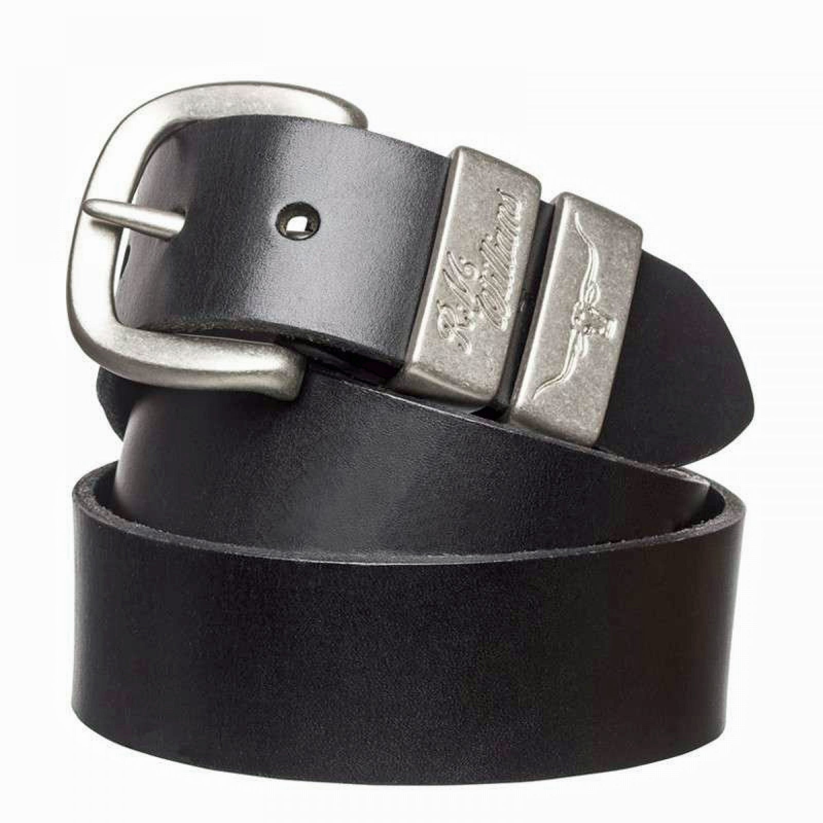 R.M.Williams Silver Buckle 1 1/2 Belt (CB439) Black 32