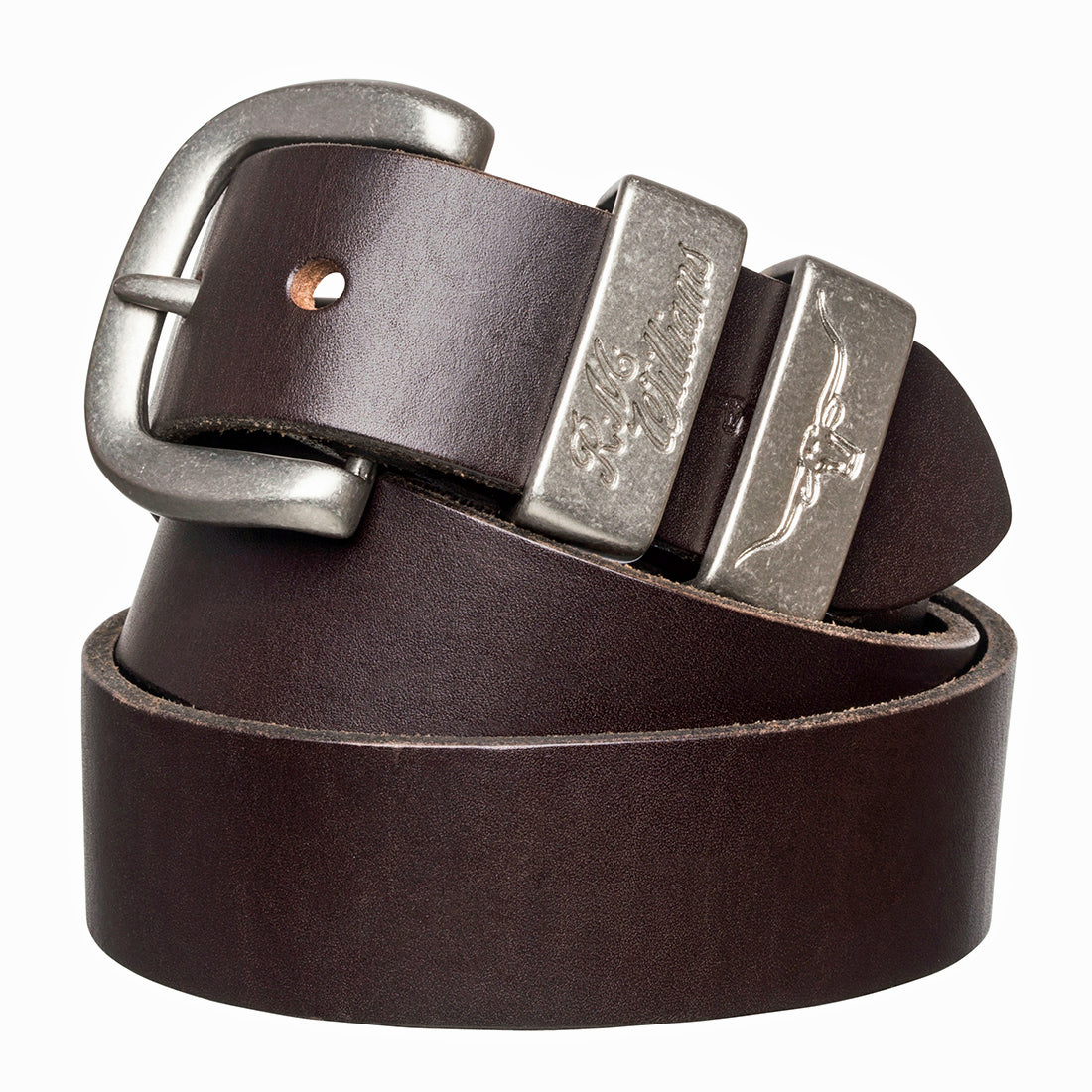 R.M.Williams Silver Buckle 1 1/2 Belt (CB439) Chestnut 34