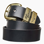 R.M.Williams Gold Buckle 1 1/2 Belt (CB444) Black 30