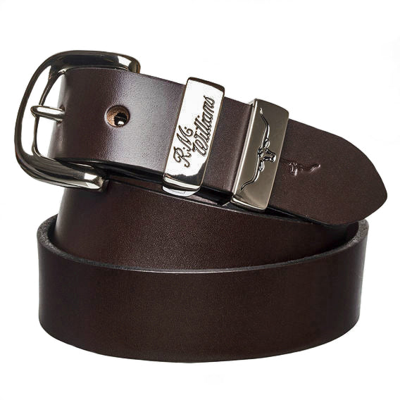 R.M.Williams Silver Buckle 1 1/4" 3 Piece Work Belt (CB440.41) Chestnut 34"