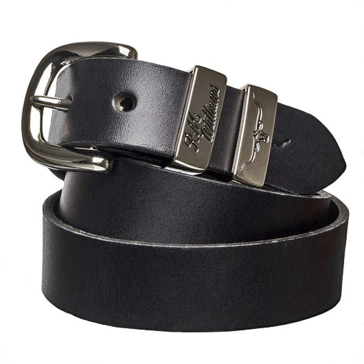 R.M.Williams Silver Buckle 1 1/4" 3 Piece Work Belt (CB440.02) Black 44"