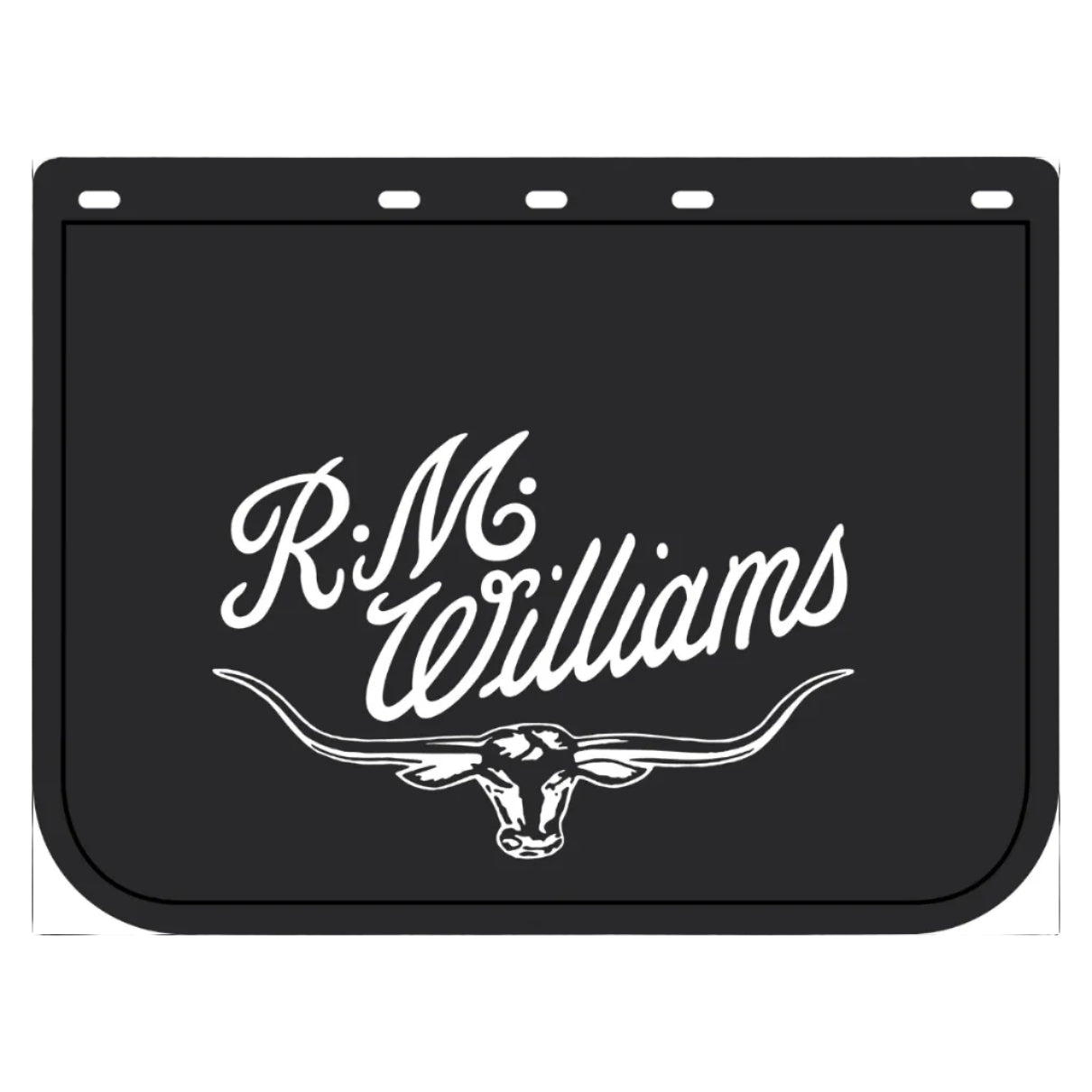 R.M.Williams Heavy Duty Truck Mud Flap (MDRMWD) Black/White 60cm x 45cm