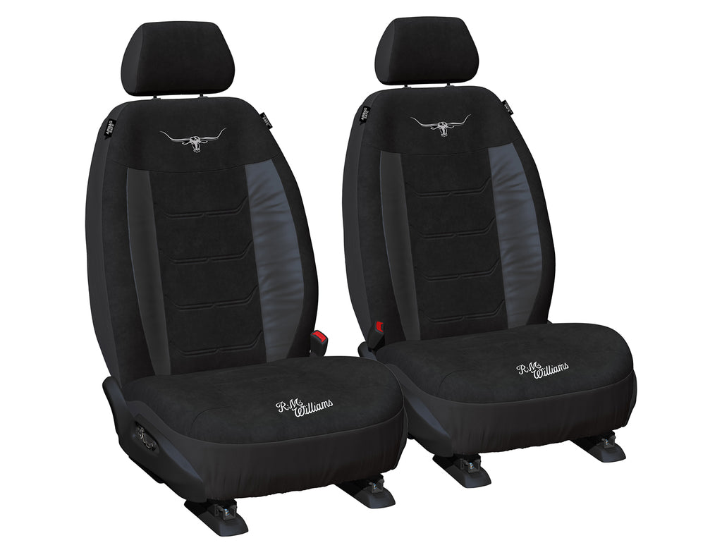 R.M.Williams Suede Velour Seat Covers (VLRMW23BX-BLK30) Black 30