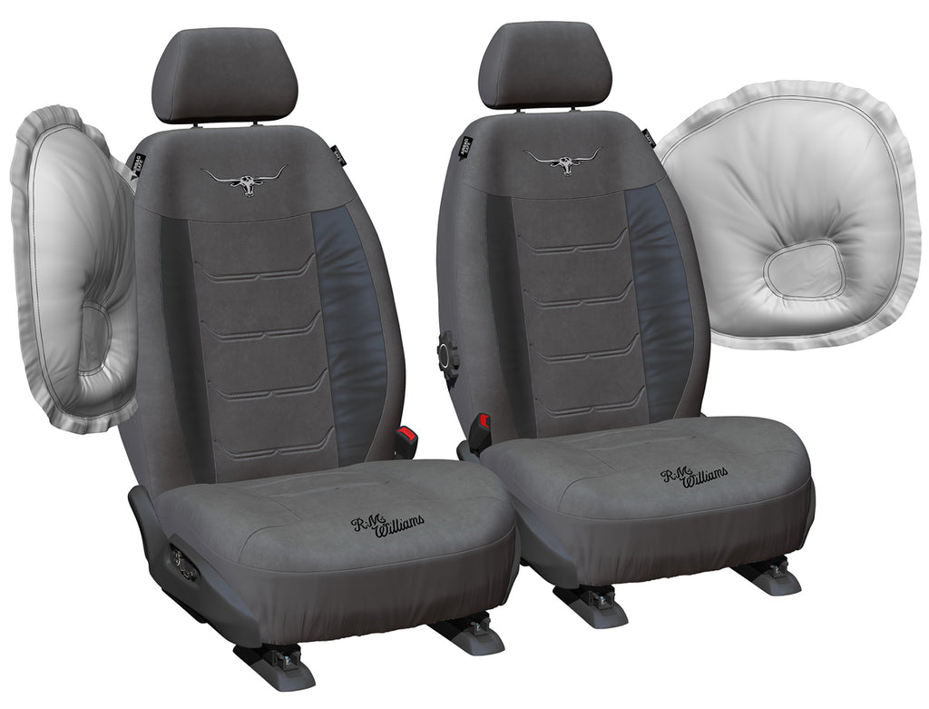 R.M.Williams Suede Velour Seat Covers (VLRMW23BX-GRY30) Grey 30