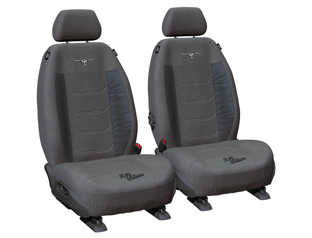 R.M.Williams Suede Velour Seat Covers (VLRMW23BX-GRY30) Grey 30