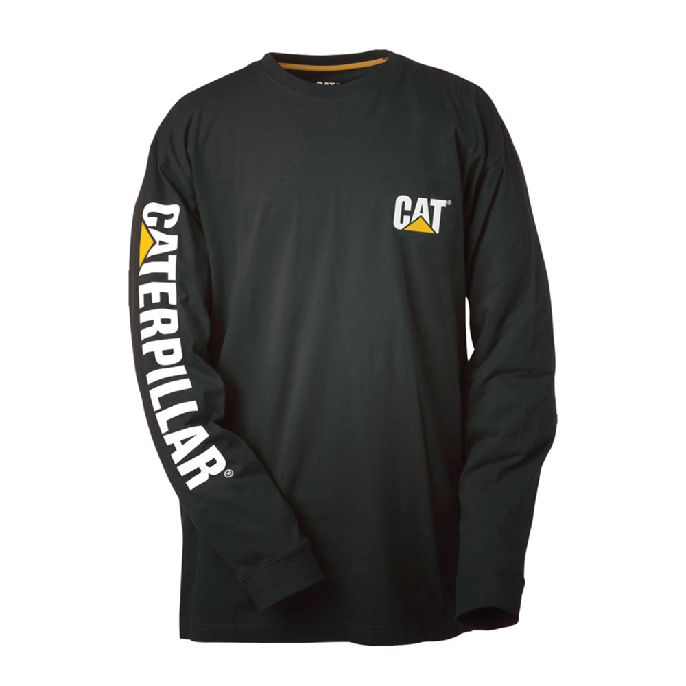 CAT Mens Trademark Banner L/S Tee (1510034.016) Black S