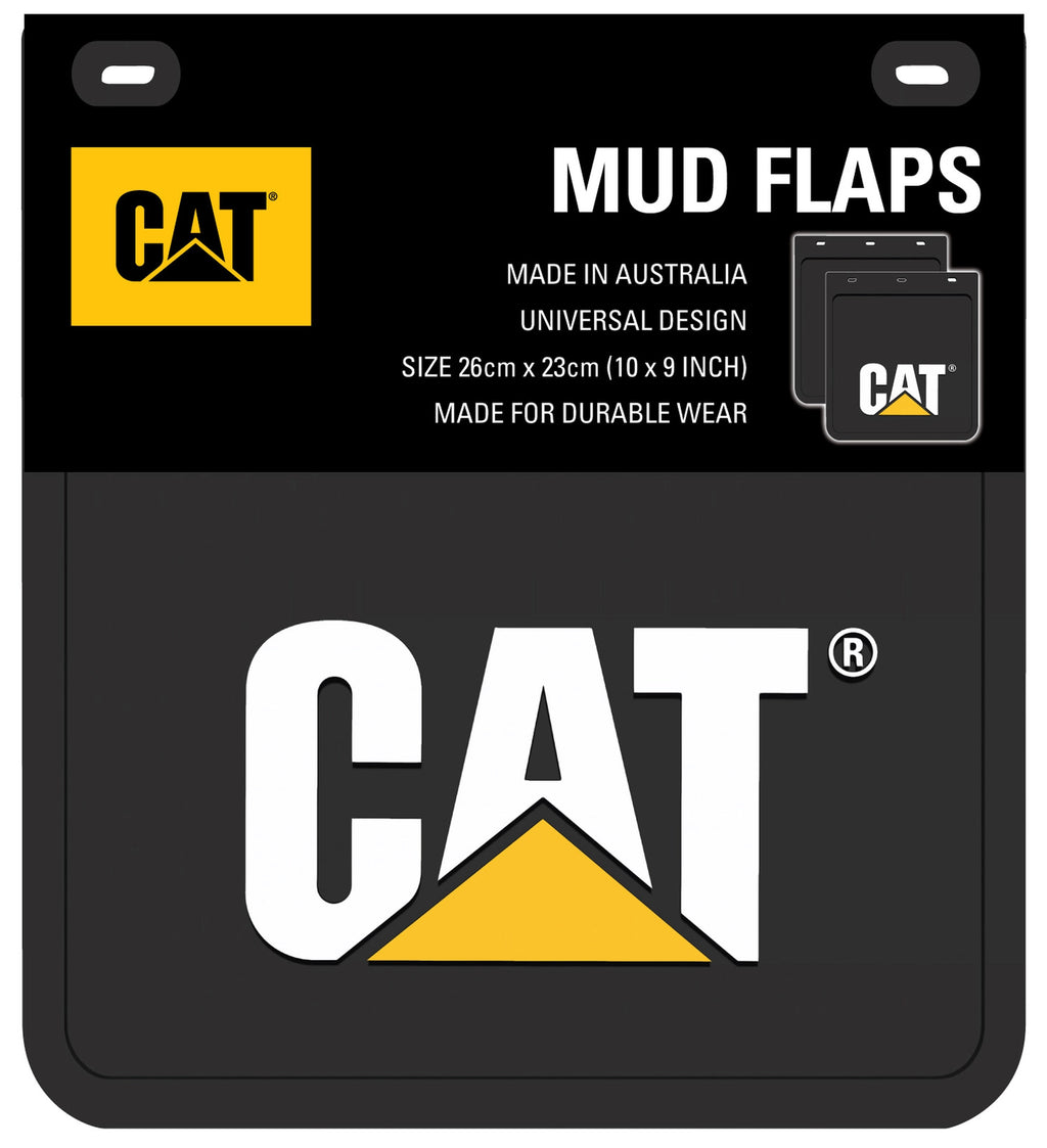 CAT Heavy Duty Mud Flaps (MDCATA) Black 26cm x 23cm [SET OF 2]