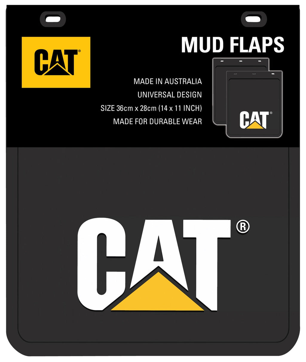 CAT Heavy Duty Mud Flaps (MDCATE) Black 36cm x 28cm [SET OF 2]
