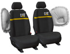 CAT 9oz Poly Canvas & Neoprene Seat Covers (NCCATBX-BLK30) Black/Yellow 30