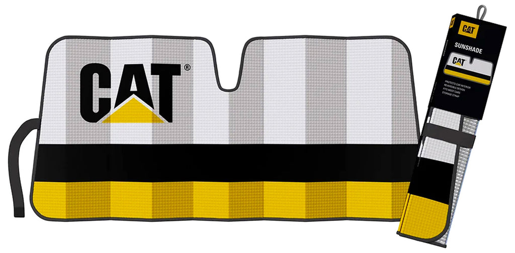 CAT Front Universal Classic Double Bubble Stripes Sunshade (WSCAT22-LOG) One Size