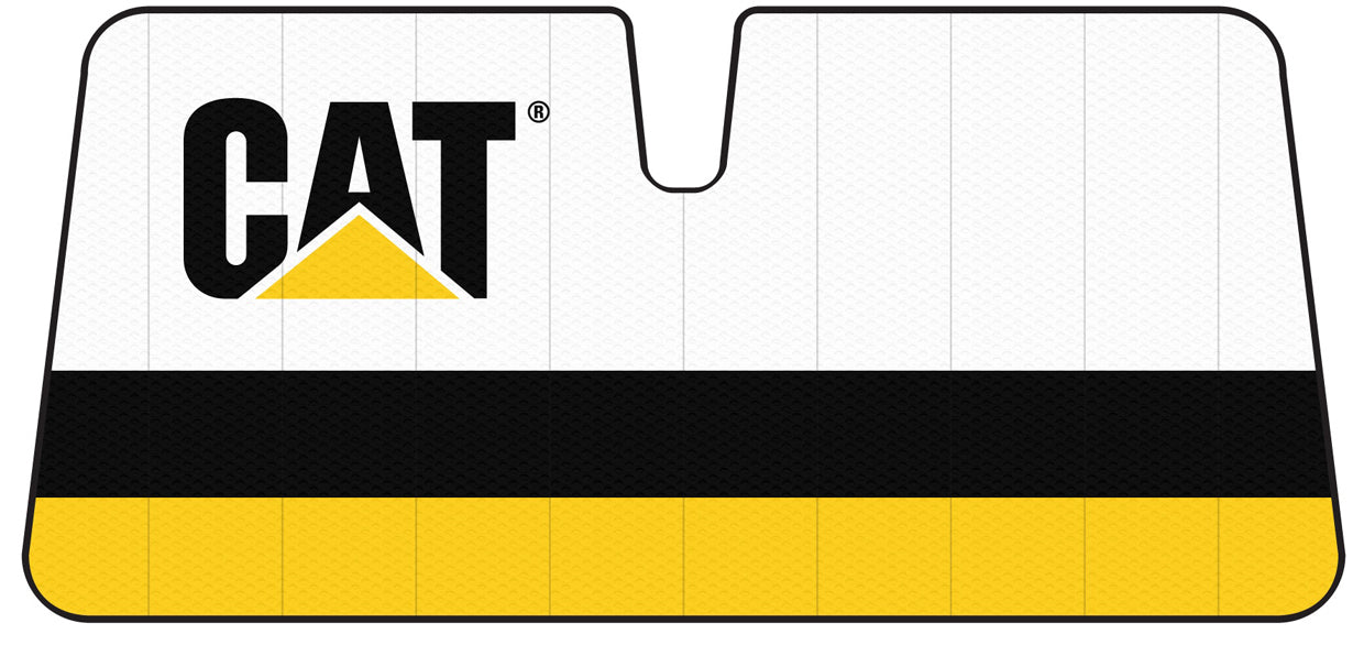 CAT Front Universal Classic Double Bubble Stripes Sunshade (WSCAT22-LOG) One Size