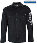 Wrangler Mens Logo Rodeo L/S Drill Shirt (XCP1116020) Black S