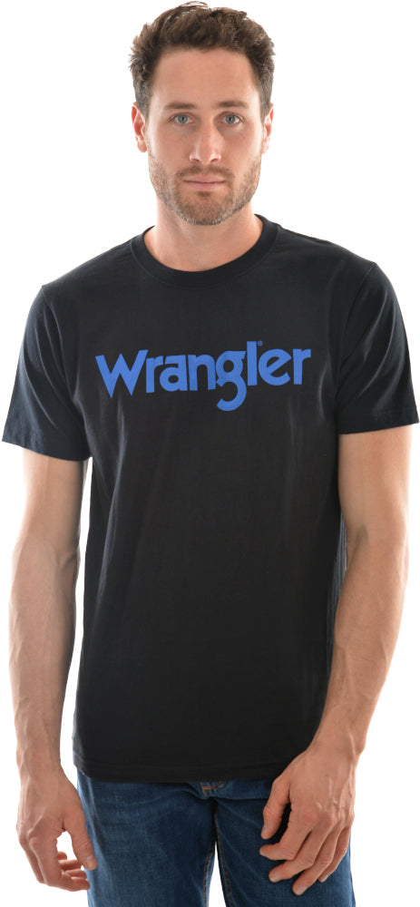 Wrangler Mens Logo S/S T-Shirt (XCP1557501) Black 4XL