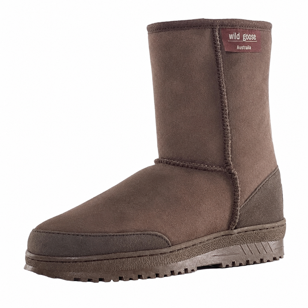 Wild Goose Premium Short Sheepskin Ugg Boots (UB-421) Chocolate