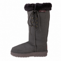 Wild Goose Premium Lace Up Long Sheepskin Ugg Boots (UB-532) Chocolate