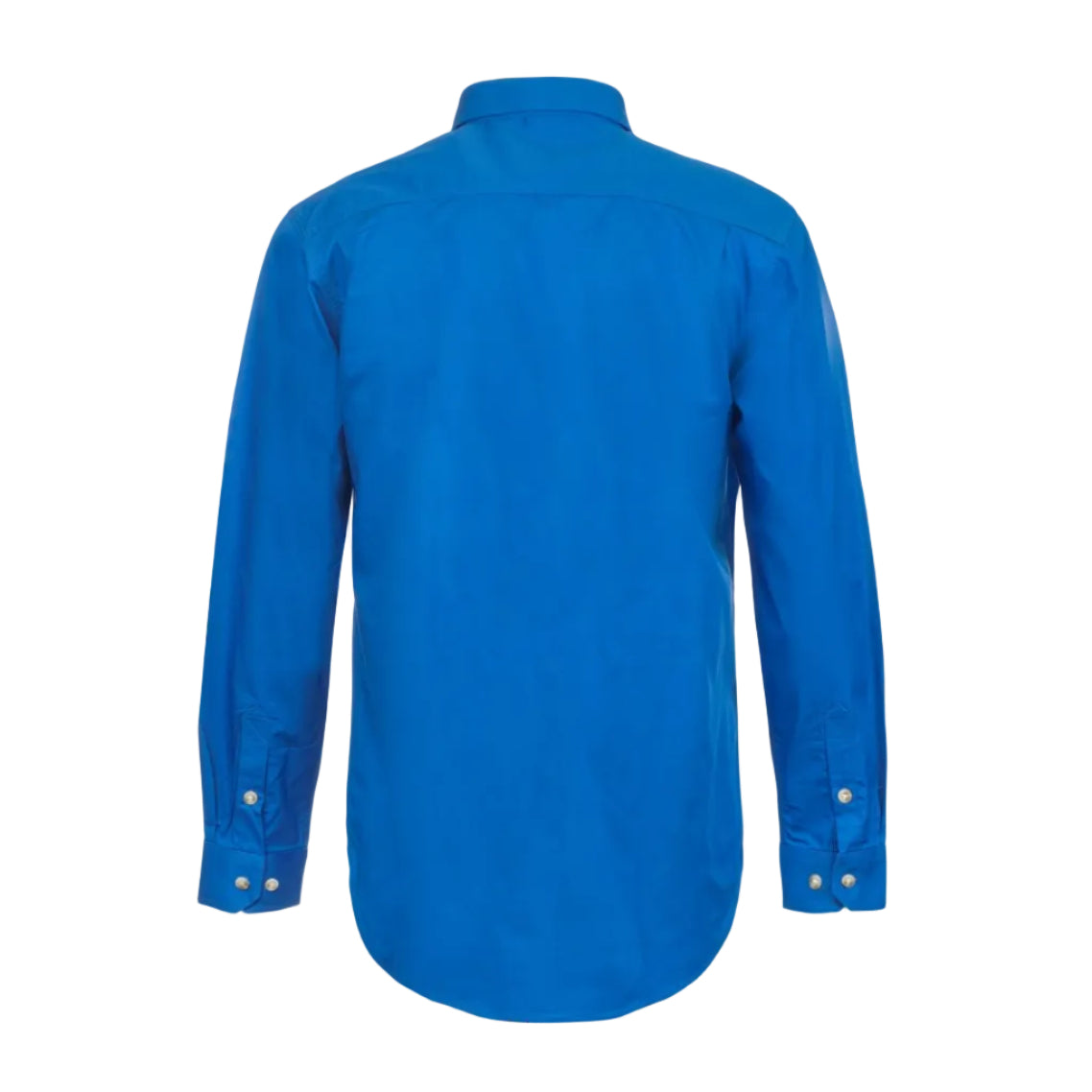 Workcraft Mens Lightweight Closed Front L/S Cotton Drill Shirt (WS3029) Cobalt Blue