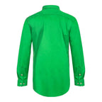 Workcraft Mens Lightweight Closed Front L/S Cotton Drill Shirt (WS3029) Electric Green