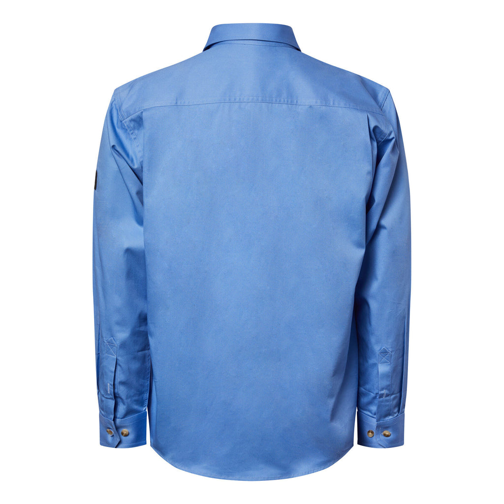 Workcraft Mens Lightweight Closed Front L/S Cotton Drill Shirt (WS3029) Regatta