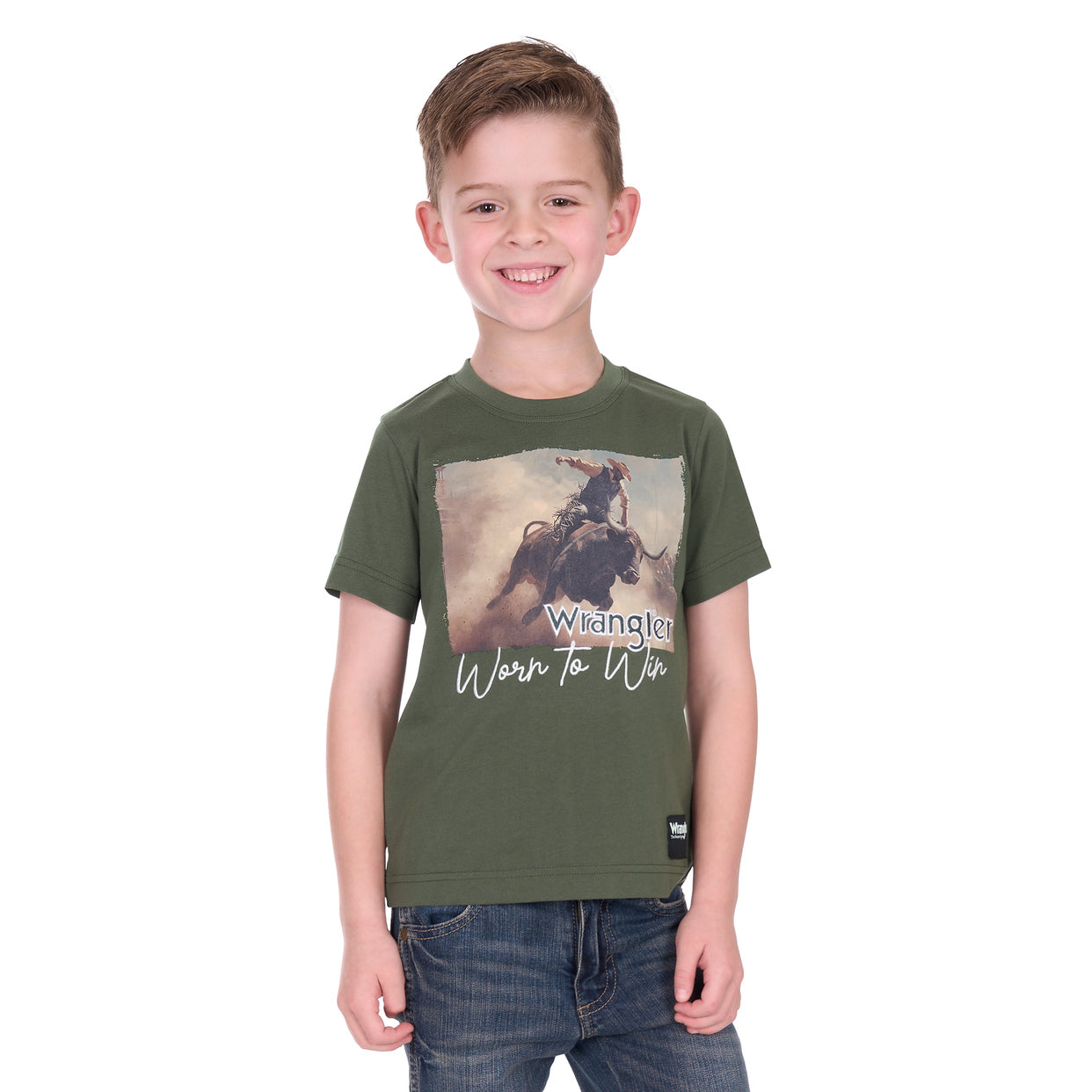 Wrangler Boys Carlos S/S Tee (X6W3557497) Cypress