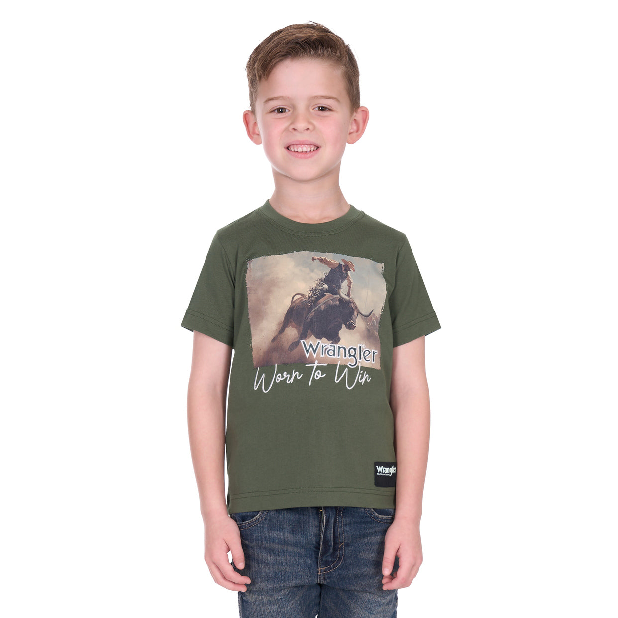 Wrangler Boys Carlos S/S Tee (X6W3557497) Cypress