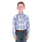 Wrangler Boys Eric Logo L/S Shirt (X6S3111667) Light Blue/Royal