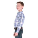 Wrangler Boys Eric Logo L/S Shirt (X6S3111667) Light Blue/Royal