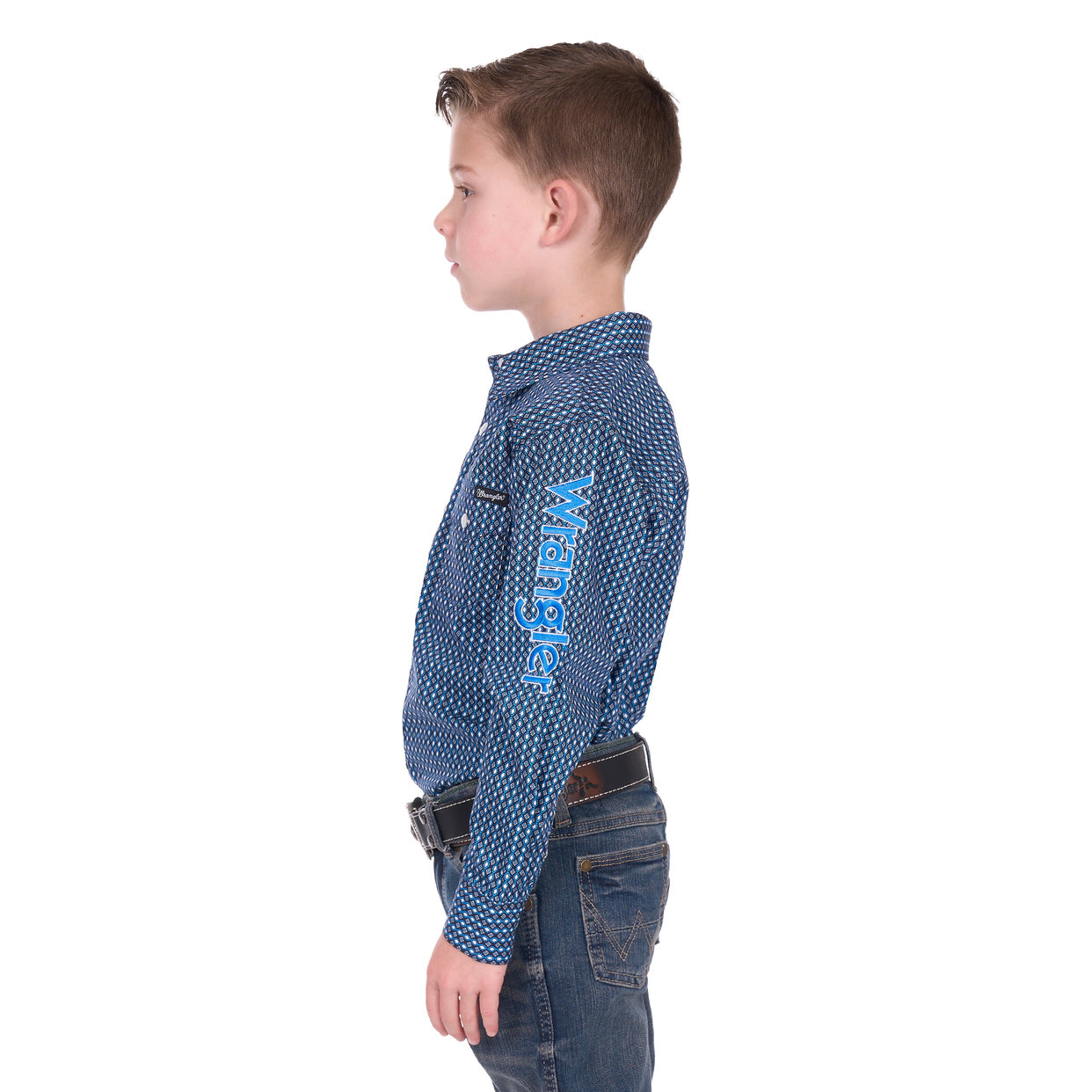 Wrangler Boys Kyle Logo L/S Shirt (X6W3111481) Navy/Blue