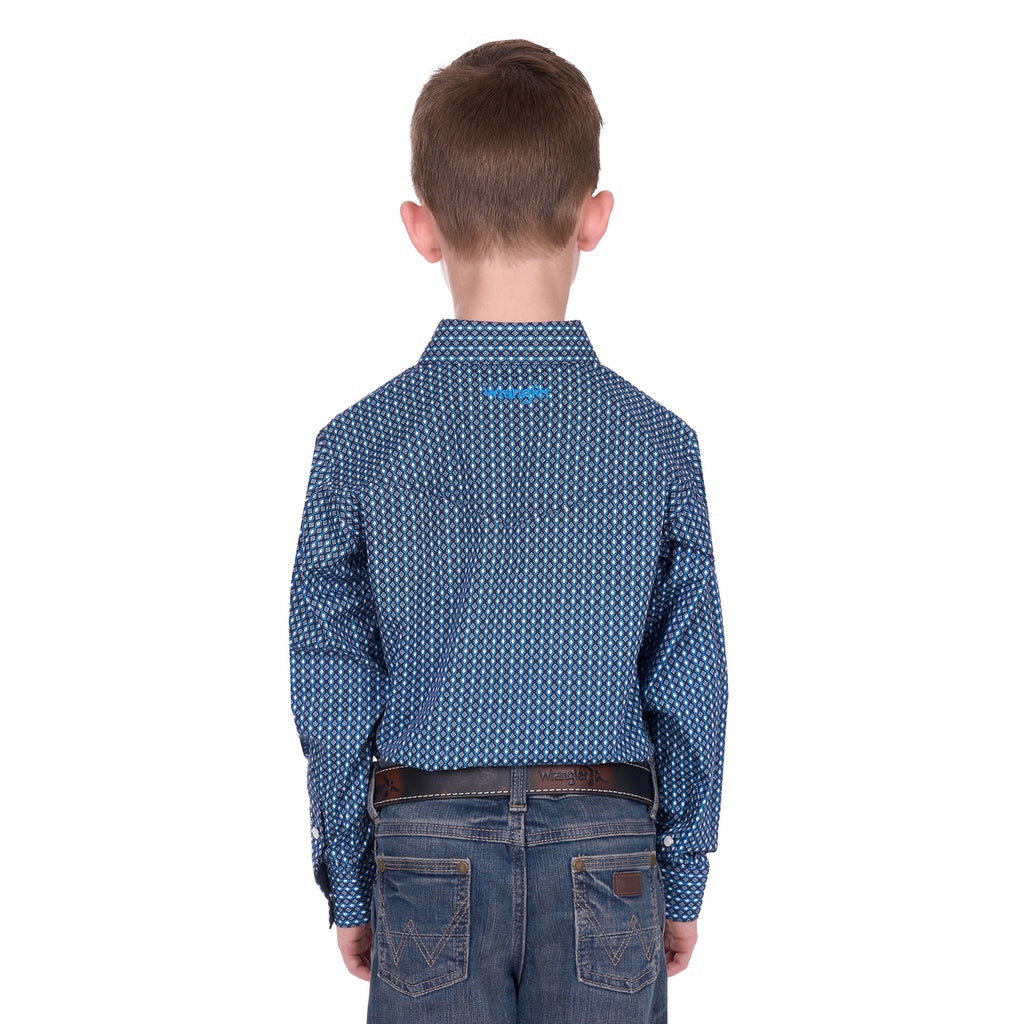 Wrangler Boys Kyle Logo L/S Shirt (X6W3111481) Navy/Blue