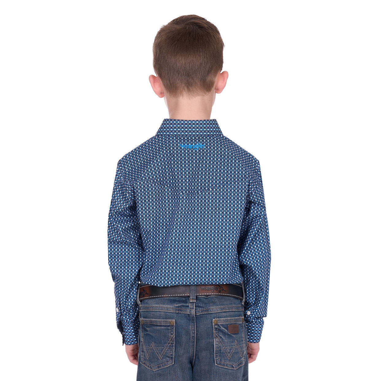 Wrangler Boys Kyle Logo L/S Shirt (X6W3111481) Navy/Blue