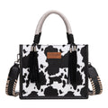 Wrangler Cow Print Tassel Crossbody Bag (X6W4901BAG) Black