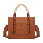 Wrangler Cow Print Tassel Crossbody Bag (X6W4901BAG) Tan