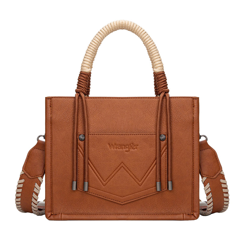 Wrangler Cow Print Tassel Crossbody Bag (X6W4901BAG) Tan