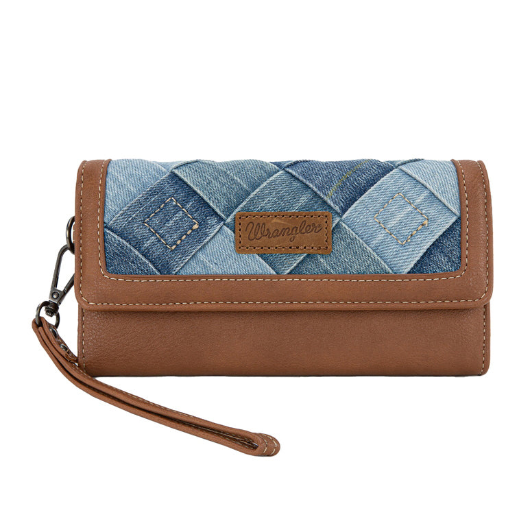 Wrangler Denim Patchwork Wallet (X6W4905WLT) Denim