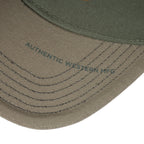 Wrangler Fritz High Profile Full Back Cap (XCP1947CAP) Cypress/Tan on a white background.