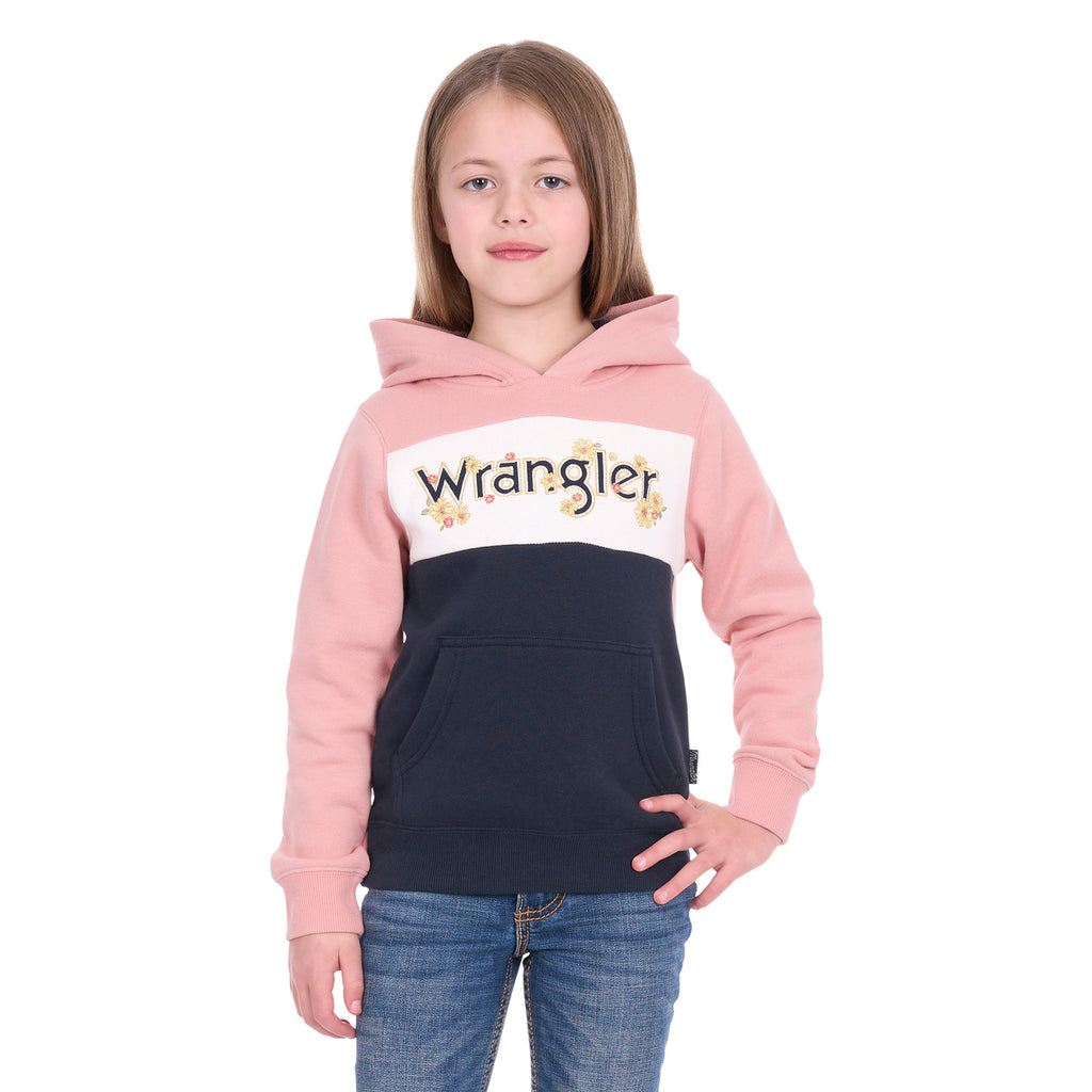 Wrangler Girls Brooke Hoodie (X6W5597541) Rose/Navy