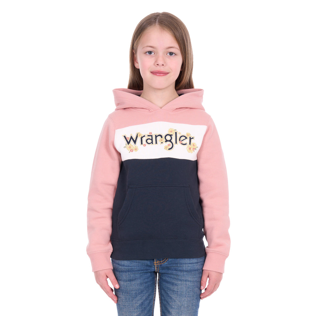 Wrangler Girls Brooke Hoodie (X6W5597541) Rose/Navy