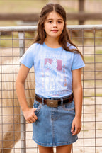 Wrangler Girls Lola S/S Tee (X6S5598642) Light Blue