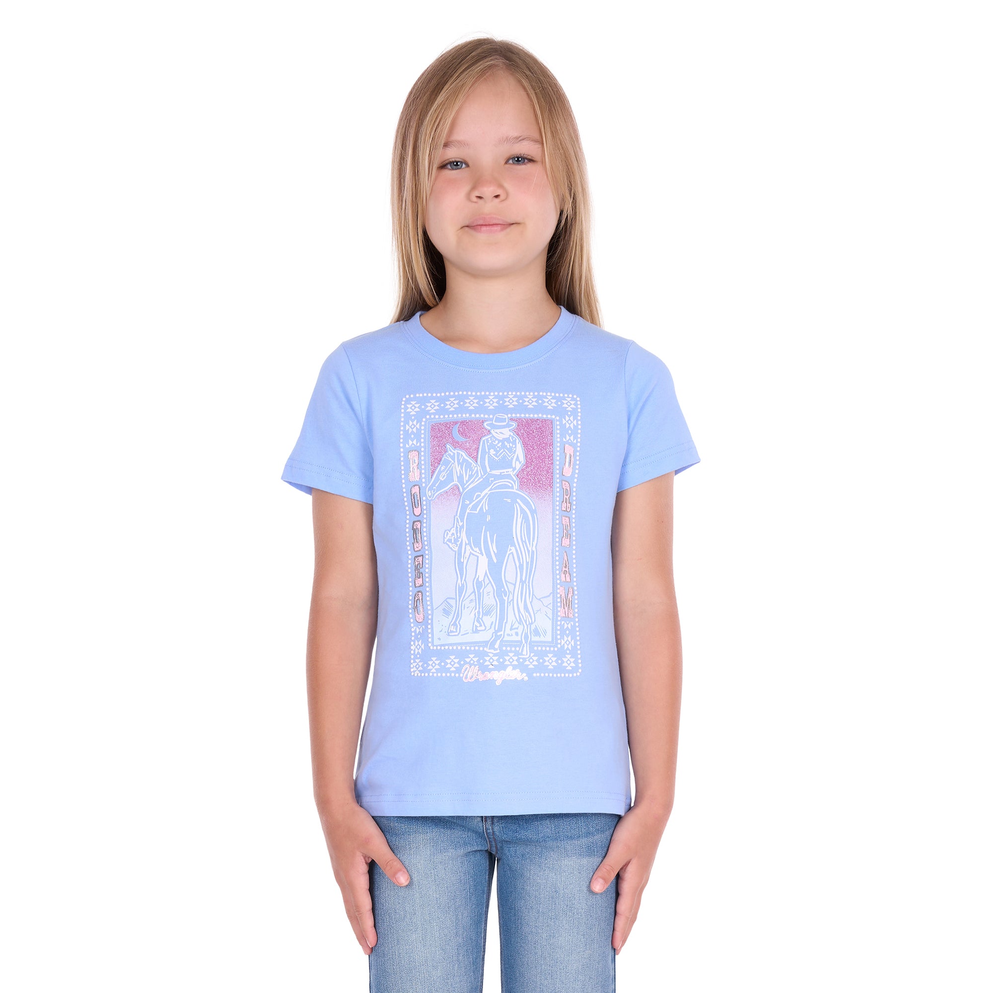 Wrangler Girls Lola S/S Tee (X6S5598642) Light Blue