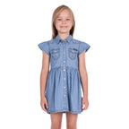 Wrangler Girls Poppy S/S Dress (X6S5401597) Chambray